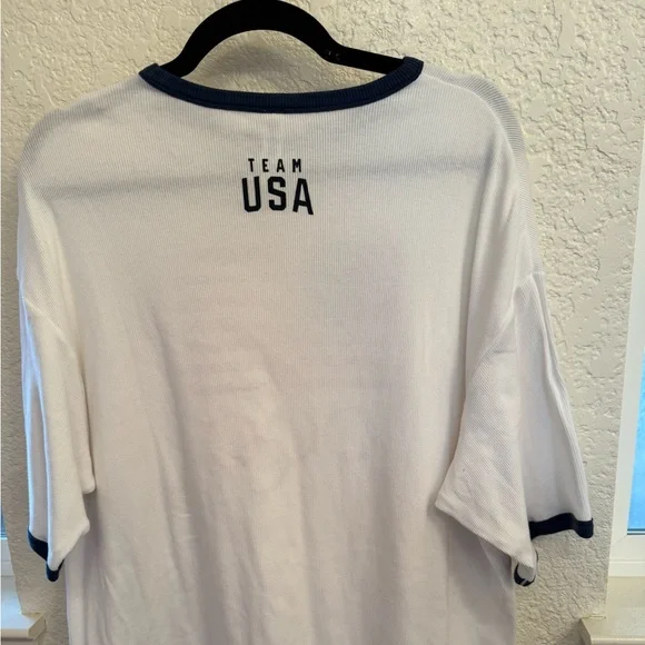 TEAM 2024 USA Olympics Paris Official Cotton Ribbed Olympic T-Shirt Mimi Dress - Picture 7 of 14